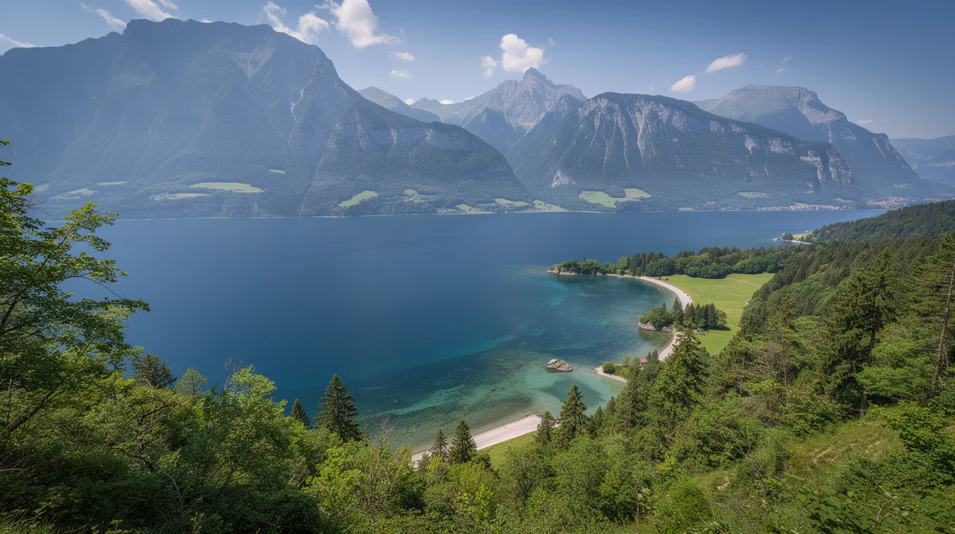 Ce lac Savoie plonge à 145 mètres entre le Jura et les Alpes