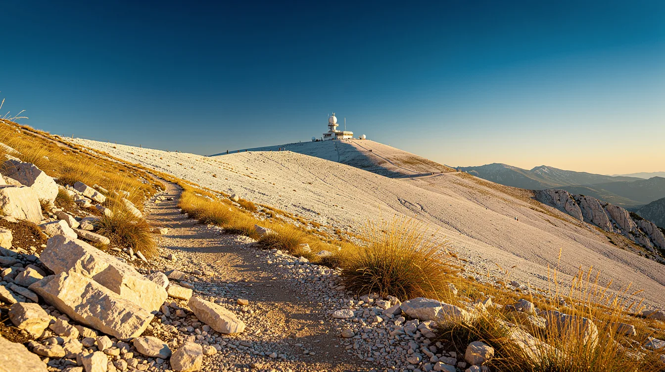 Au sommet du mont Ventoux, les pierriers dessinent un décor presque lunaire