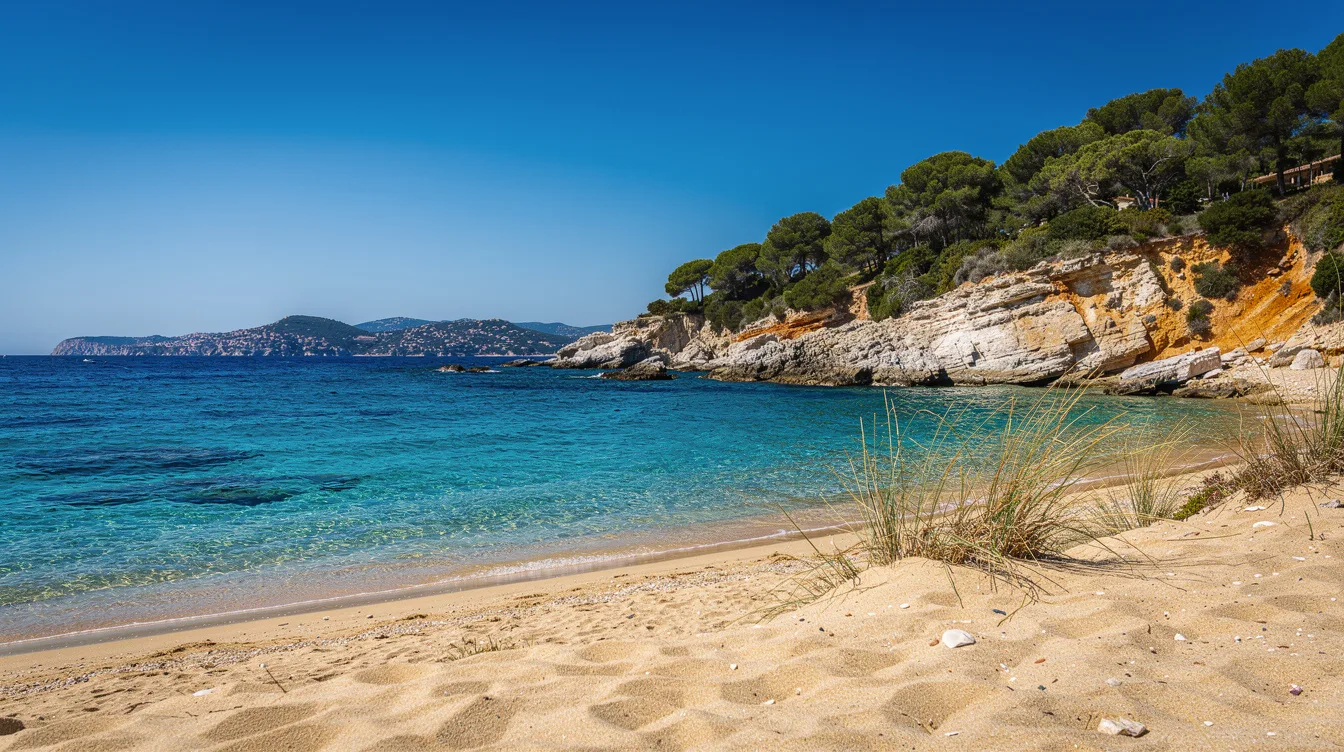 Face aux îles d’Hyères, Porquerolles mêle plages de sable, pinèdes et falaises