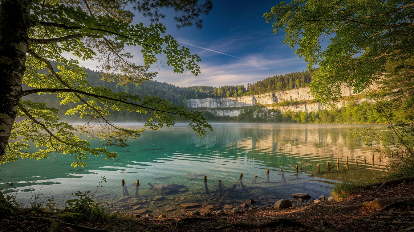 Sous les eaux de ce lac du Jura, des villages sur pilotis dorment depuis 5 000 ans