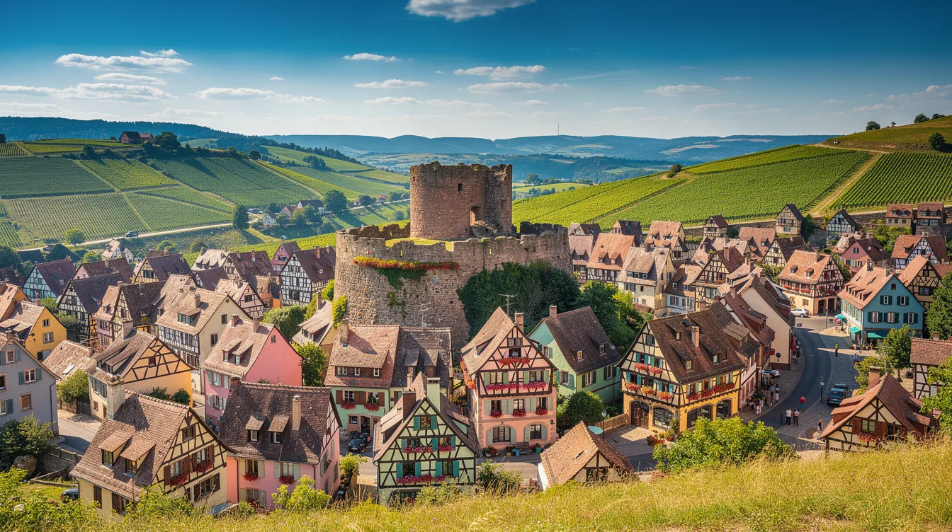 Autour d’un château médiéval, ce village du Haut-Rhin dessine une promenade en cercles