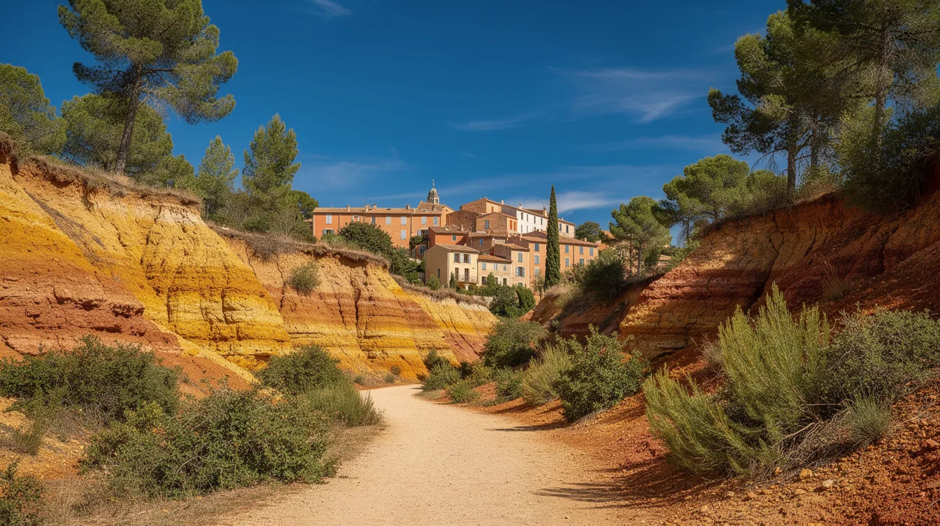 Ce village du Vaucluse doit ses façades colorées aux anciennes carrières d’ocre