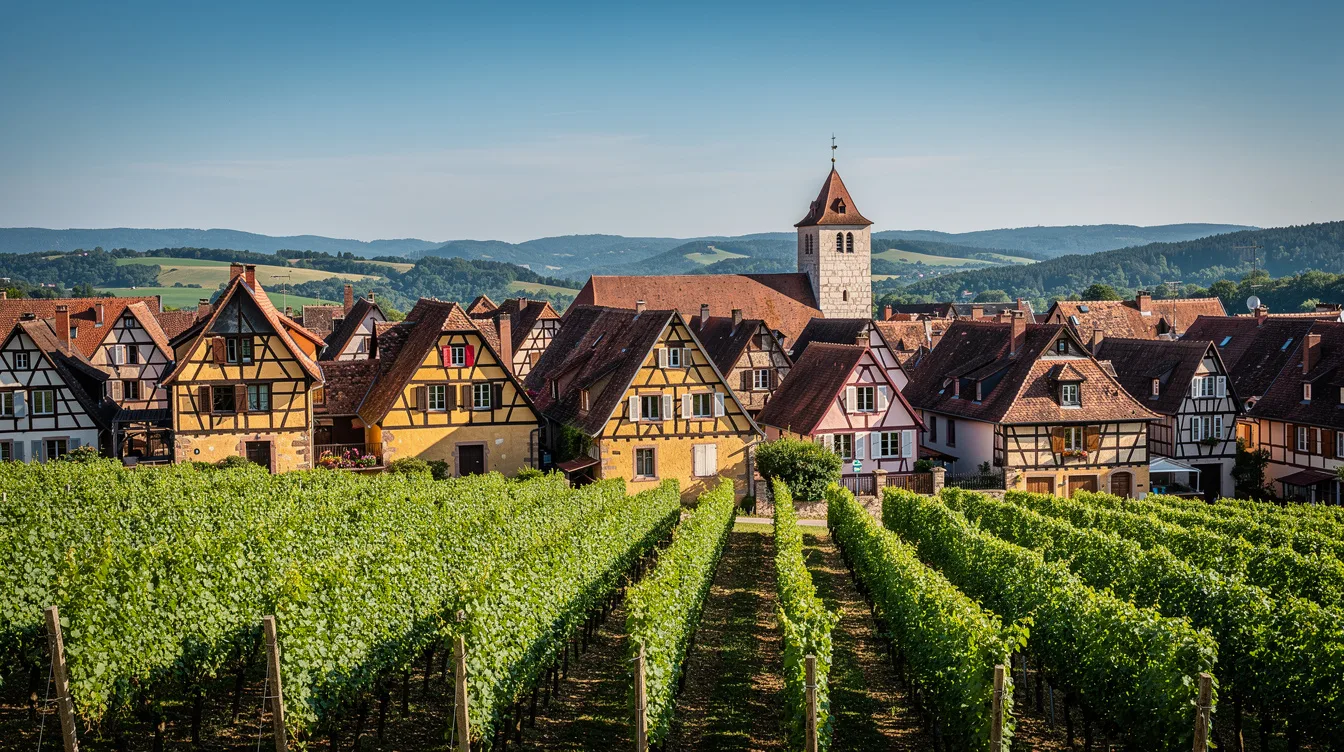 Entre Barr et Andlau, les maisons vigneronnes Renaissance dessinent ce village alsacien