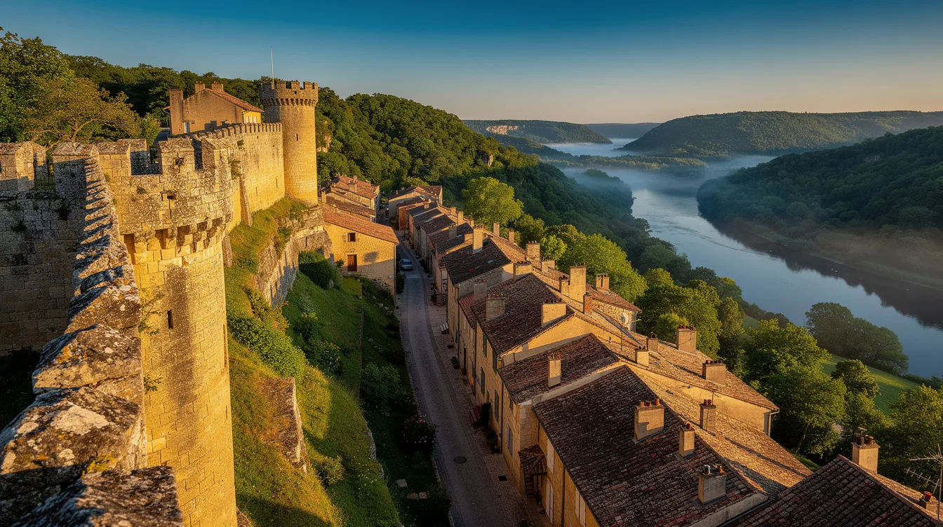 Une rue unique traverse ce village médiéval jusqu’à sa forteresse royale