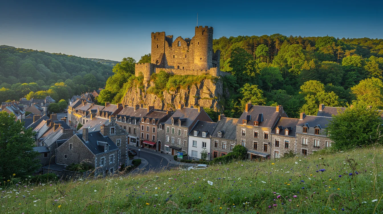 Reconstruit au XVIe siècle, ce château donne son décor médiéval à un village des Ardennes