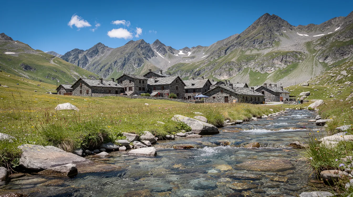 Au pied du col de l’Iseran, ce village de Savoie a gardé ses maisons de lauze