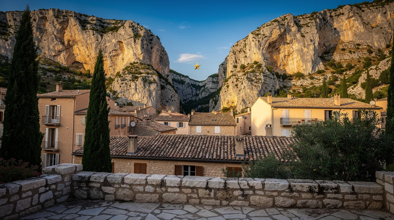 Ce village provençal où une étoile dorée flotte entre les falaises