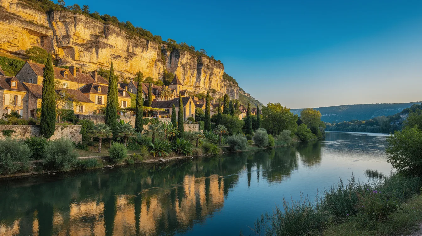 Ce village de Dordogne doit ses jardins presque méditerranéens à une falaise qui garde la chaleur