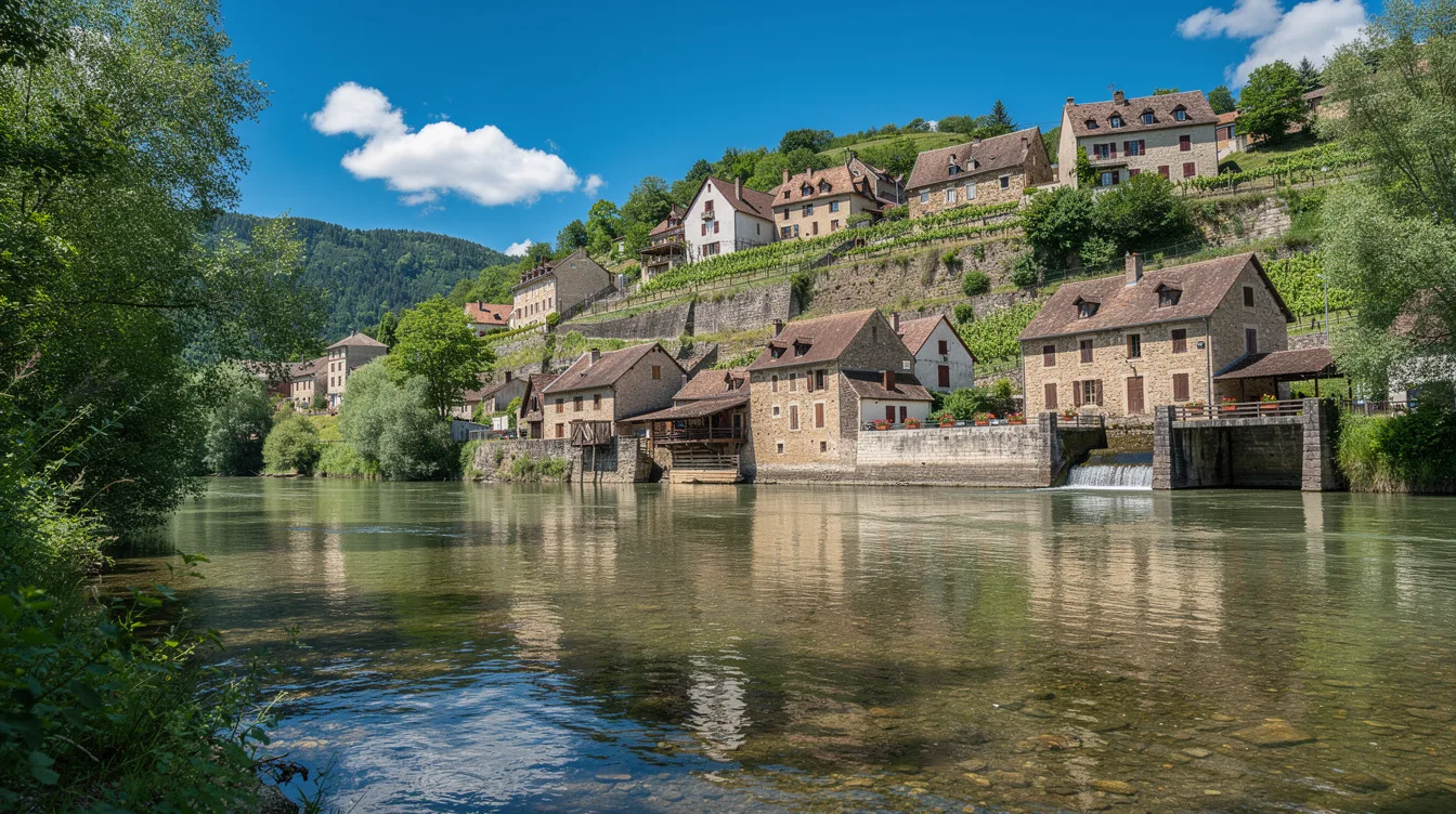 Accroché à la pente, ce village du Doubs vit au rythme des moulins de la Loue