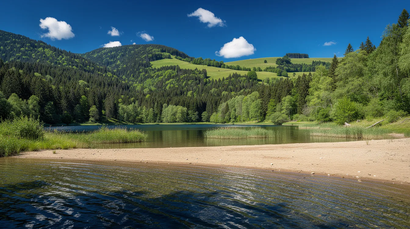 Près de la frontière suisse, ce lac du Jura mêle plage d’été et patinage