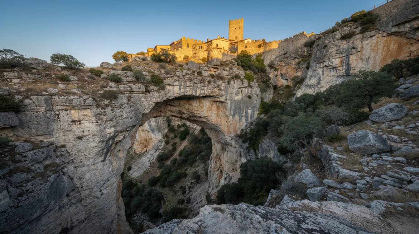Ce village cathare de l'Hérault, tombé en 1210, veille sur deux gorges aux ponts naturels