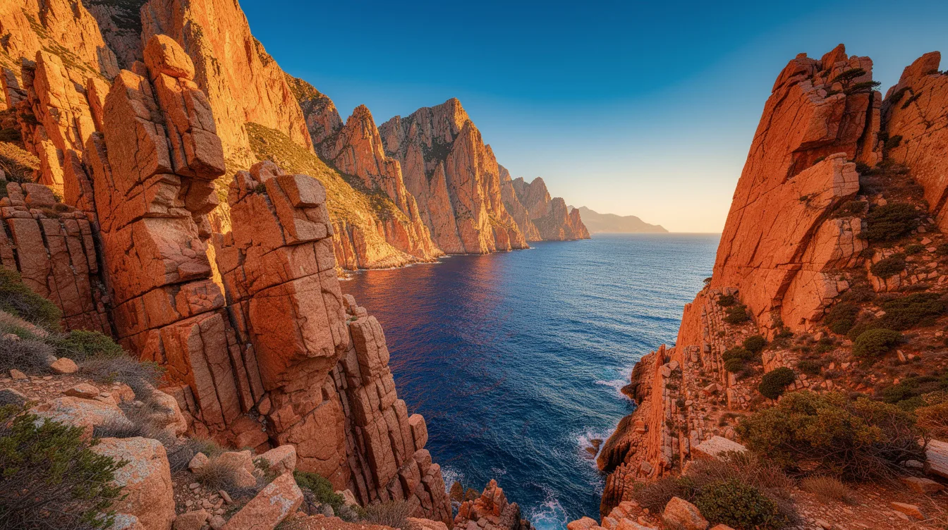Ce village corse ouvre sur un décor de granit rouge inscrit au patrimoine mondial depuis 1983