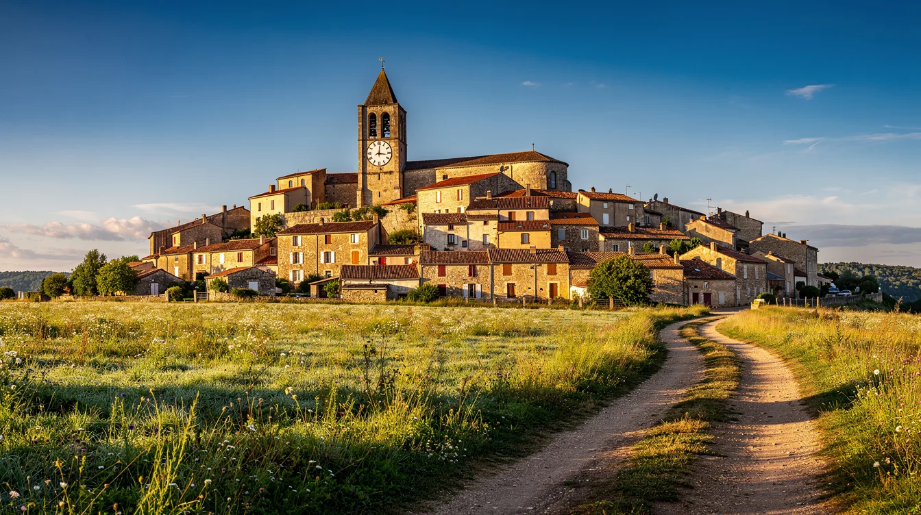 Ce village, bastide royale, garde un beffroi bâti en 1637 doté d’une horloge lunaire