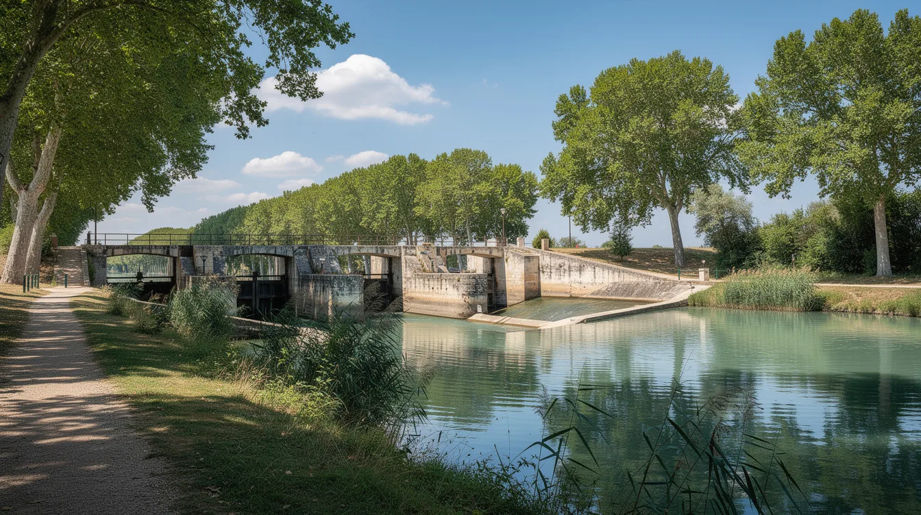 Près de Béziers, le Canal du Midi, long de 241 km, passe par l’escalier de Fonserannes