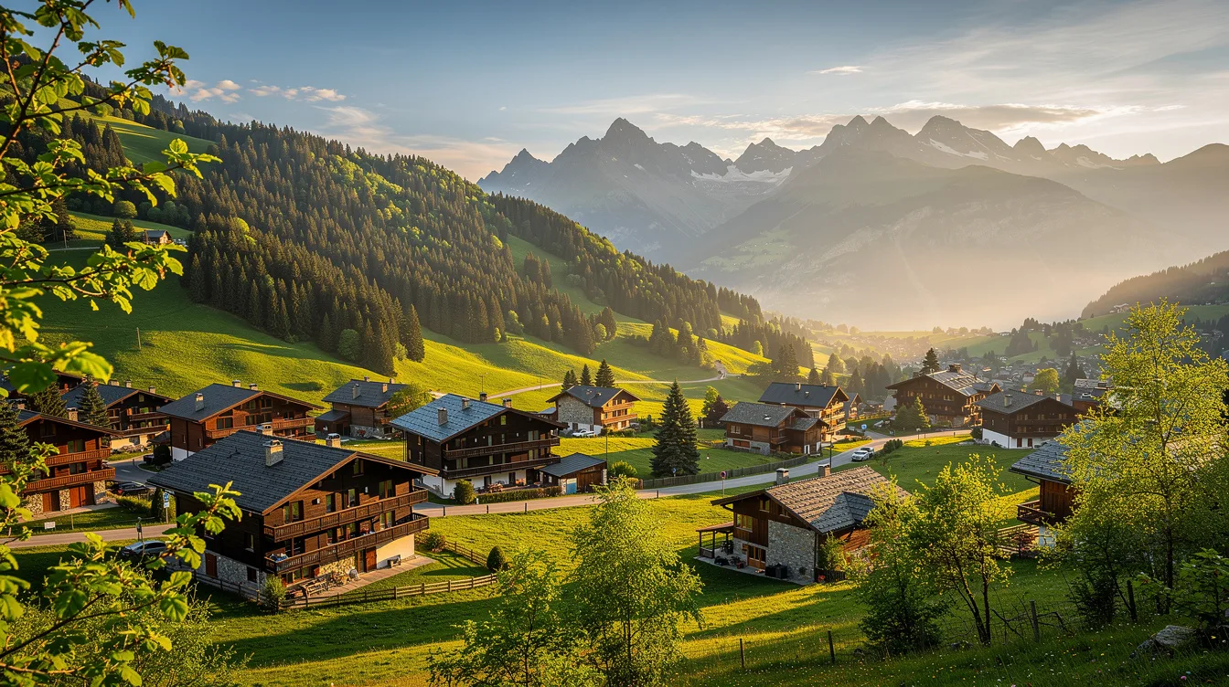 Un village des Alpes, 12 stations et 600 à 650 km de pistes à portée de remontées