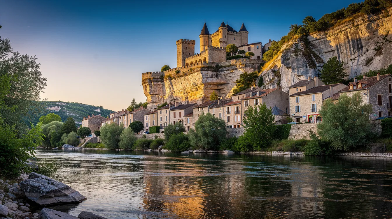 Ce village de l’Ardèche, bâti contre la roche, grimpe jusqu’à son château