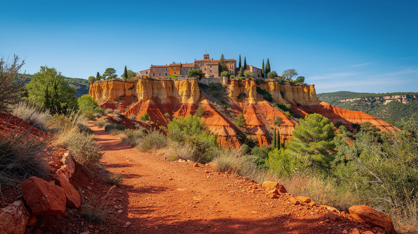 Ce village perché du Luberon flamboie d’ocre rouge, orange et jaune