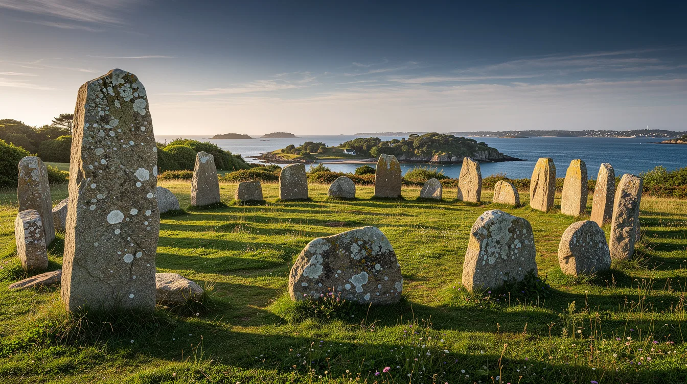 Cette île du Morbihan conserve 24 des 36 menhirs du cromlech de Kergonan