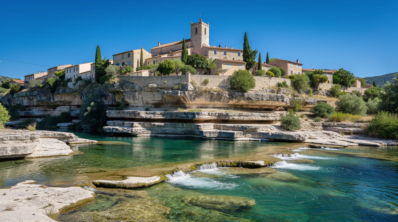 Ce village médiéval perché près du Sautadet domine des roches vieilles de 5 millions d’années