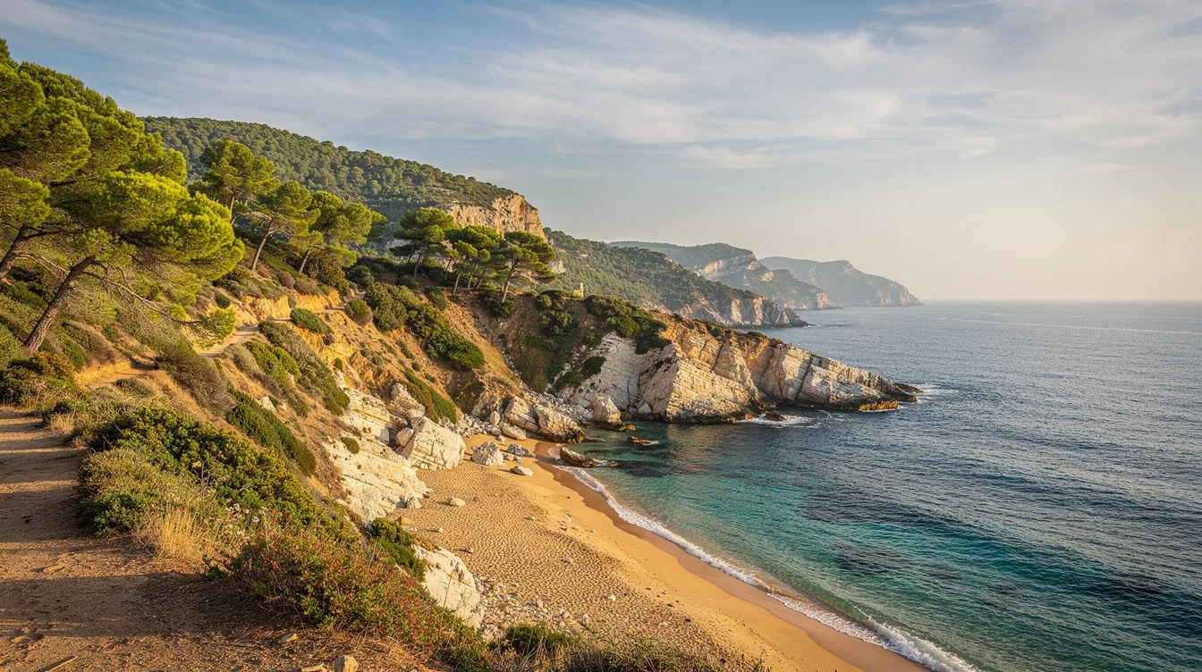 Depuis cette plage du Var, le sentier du littoral rejoint plusieurs criques à pied