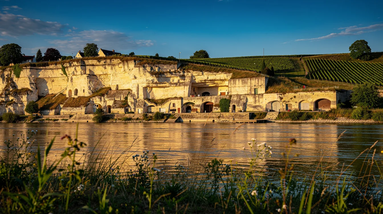 Ce village de Touraine, l’une des 8 communes de Vouvray, cache des caves troglodytiques