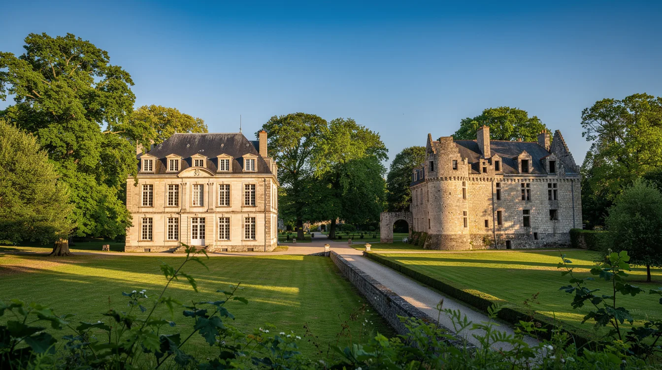 Ce village abrite deux châteaux dans un même parc, dont un resté inachevé
