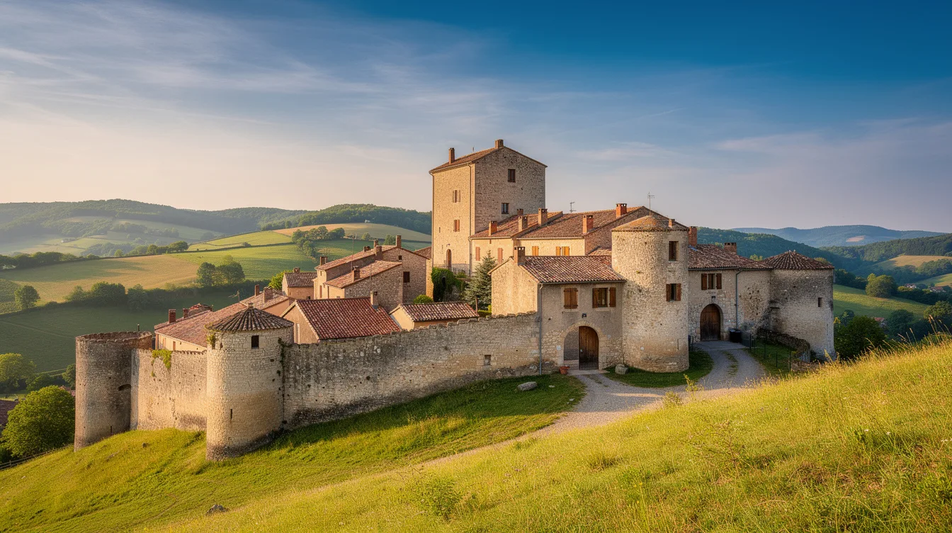Ce village de Haute-Loire conserve trois portes fortifiées et un château remanié au XVe siècle