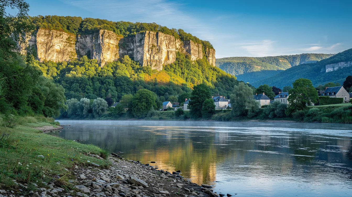 Ce village dévoile des falaises de plus de 200 mètres façonnées par la Sarthe