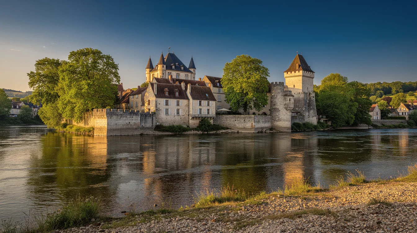 Ce village fortifié de l’Yonne abrite deux châteaux et une petite île
