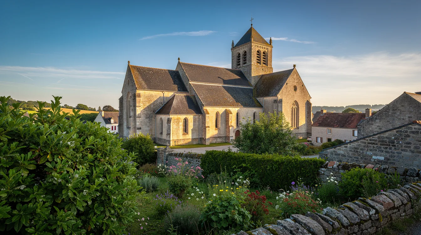 Ce village abrite une église étonnante : deux anciennes églises réunies en six nefs