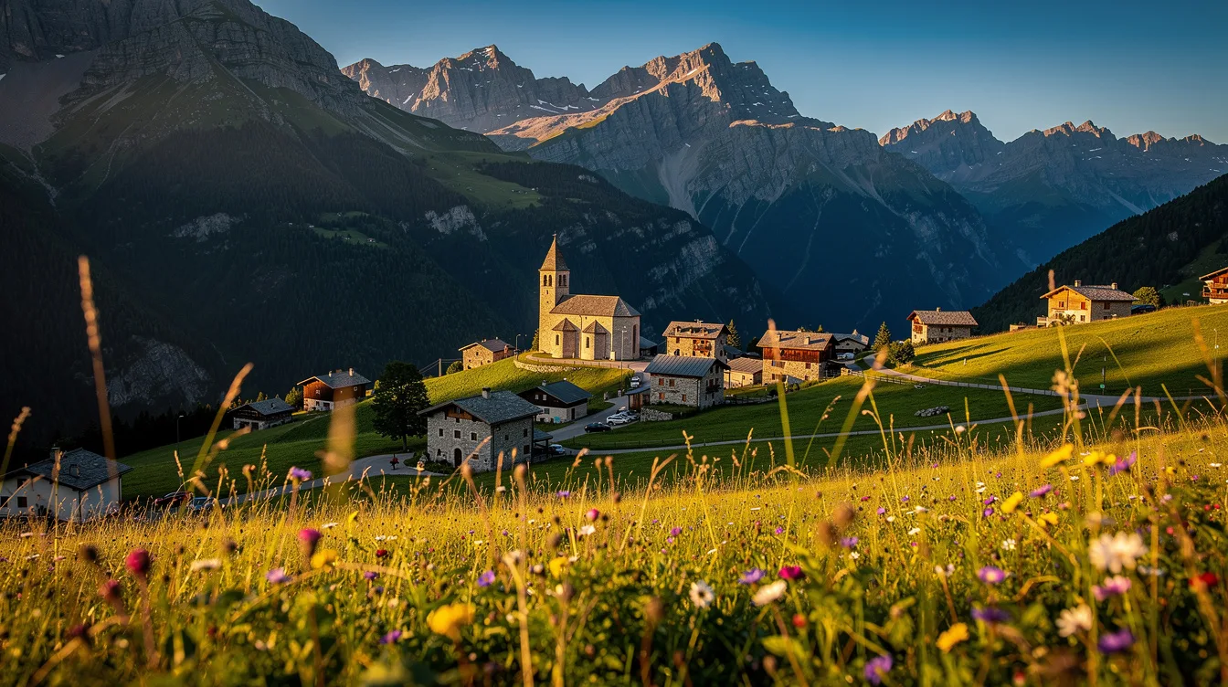 Ce village alpin du 45e parallèle se trouve à égale distance du pôle Nord et de l’équateur