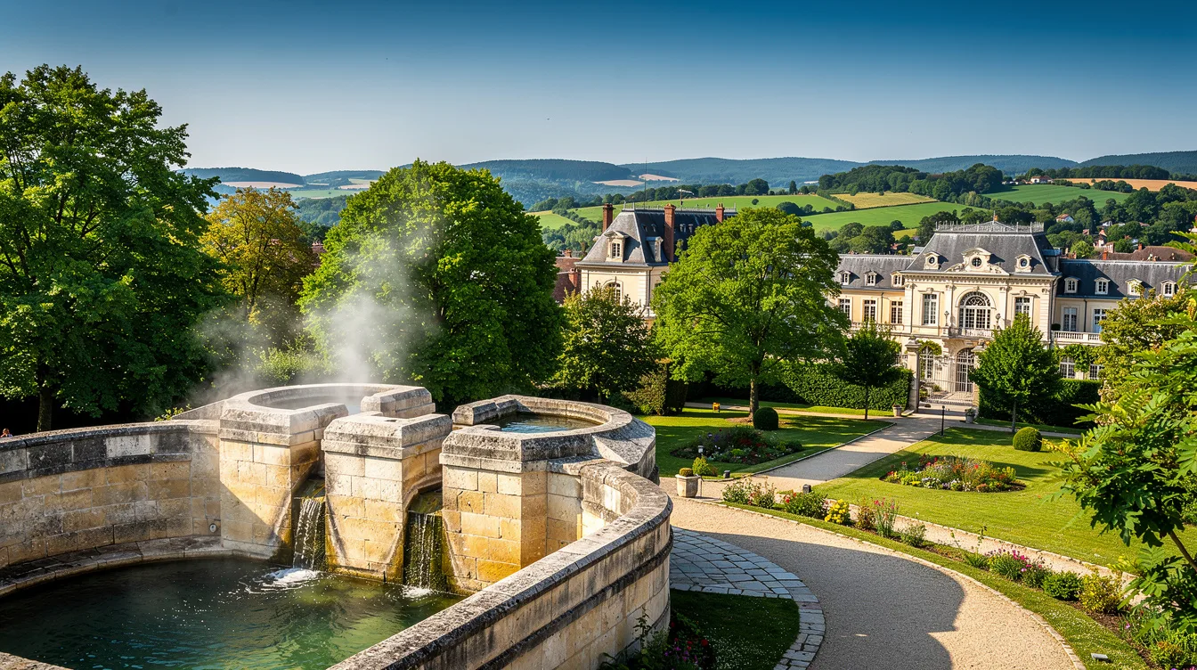 Ce village fait jaillir une eau thermale à 66 °C, parmi les plus chaudes de France