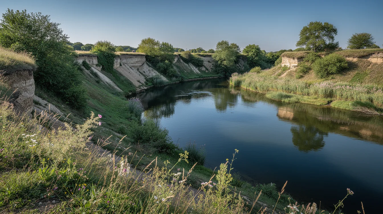 Ce village cache un bassin de 8 à 10 mètres où la Conie devient pérenne