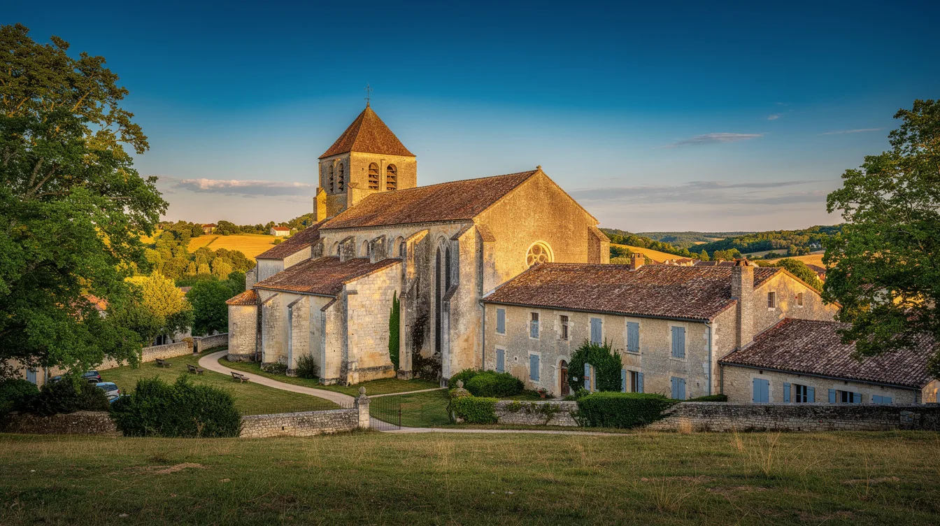 1343-1355 : Gaucelm de Jean y implante un monastère, dont subsistent l’église et deux ailes