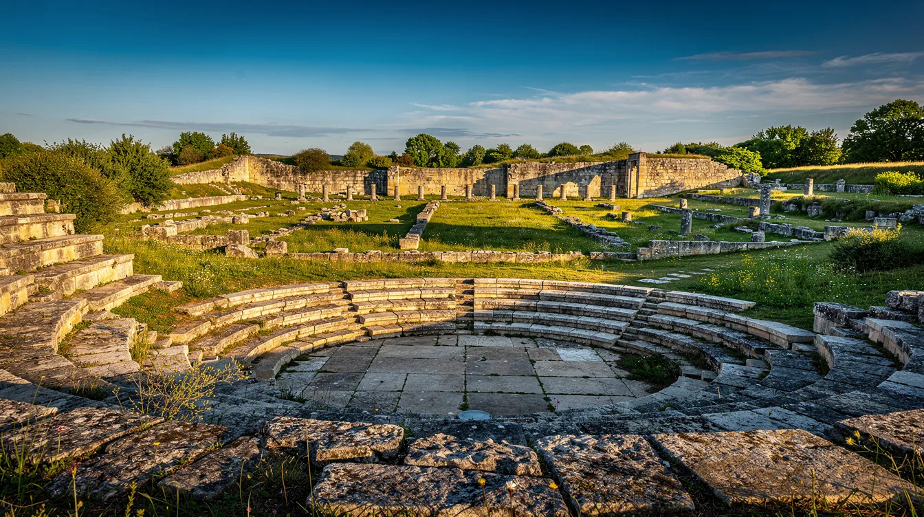 Un théâtre, des thermes et un sanctuaire gallo-romains remis au jour entre 1881 et 1883