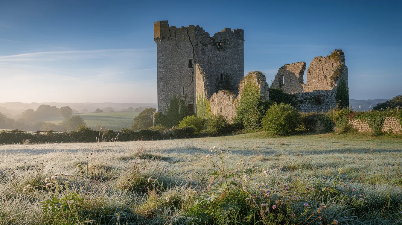Un donjon de château fort bâti entre 1223 et 1225 subsiste après le démantèlement de 1490