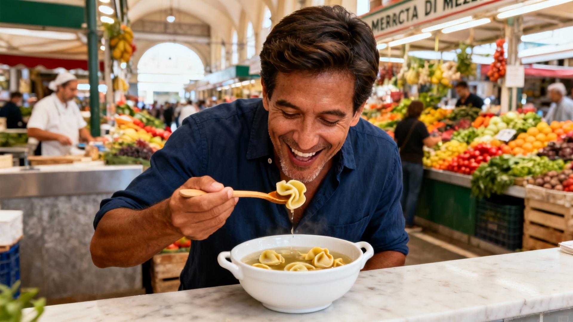 08:47, Mercato di Mezzo. Terwijl toeristen op Piazza Maggiore wachten op restaurants die pas om 12:00 openen, slurpt een Bolognese zakenman tortellini in brodo bij een staanplek voor € 7,20. Geen menu in het Engels. Geen TripAdvisor-sticker. Alleen de geur van verse mortadella en het geroezemoes van locals die hun dagelijkse ritueel volgen. Bologna's 400.000 inwoners eten compleet anders dan de 3 miljoen toeristen denken. De "Bolognese saus" die je zoekt? Die bestaat niet. Wat wél bestaat zijn vijf eetmomenten die de stad definiëren — en die geen reisgids vertelt. Waar Bolognezen hun dag echt beginnen om 07:30 In Caffè Terzi op Via Mentana kennen baristas klanten per naam. Een espresso met cornetto kost € 2,10 — vijf keer goedkoper dan op Piazza Maggiore. Werkende Bolognezen nemen deze route via de portico's naar hun werk. De timing verraadt alles. Voor 08:00 komen arbeiders, tussen 08:00-09:00 kantoorpersoneel, na 09:00 gepensioneerden. Marco van La Bottega del Tortellino bevestigt: "Toeristen komen na 11:00 voor foto's. Locals eten 08:00-09:00 met krant in de hand." Bij Mercato delle Erbe pakken locals verse ingrediënten. Geen toerist kent dit patroon van 38 km overdekte portico's als ontbijt-snelweg door het historische centrum. De 3 gerechten die toeristen verkeerd bestellen Giovanni van La Bottega del Tortellino werkt hier 25 jaar. Zijn ergernissen stapelen zich op wanneer buitenlanders "spaghetti bolognese" bestellen. "Bolognese is een ragù — alleen voor tagliatelle of tortellini. Spaghetti is Zuid-Italiaans. Het woord 'bolognese' is een toeristische uitvinding!" Tortellini in brodo, nooit met saus Locals eten tortellini ALLEEN in bouillon op zondag als familie-ritueel. Doordeweeks komen ragù-varianten. Het grote misverstand: toeristen bestellen tortellini met bechamelsaus — dat is een lasagne-variant. Bij Trattoria Fantoni op Via del Pratello kost een portie € 14,50. Op Piazza Maggiore betaal je € 25 voor hetzelfde gerecht. Het verschil? Handgemaakte tortellini hebben 7 vouwen, industriële hebben er 4. Mortadella als aperitivo, niet als sandwich Het 18:00-20:00 aperitivo-ritueel draait om dunne plakken mortadella met tigelle. Locals eten staand bij de toonbank met een glas Lambrusco bij lokale etablissementen zoals in Antwerpen. Bij Mutenye op Via del Pratello betaal je € 8,00 voor een compleet aperitivo met onbeperkte hapjes. Toeristenbars serveren slechts 5 minuscule snacks voor € 16,50. De markten waar Bolognezen dagelijks koken Mercato di Mezzo om 08:00: 70% locals, 30% toeristen. Om 12:00 is deze verhouding 15% locals, 85% toeristen. Simone van Salumeria Simoni legt het uit: "Om 07:00-09:00 komen locals direct naar het vlees. Ze vragen: 'Hai il culatello dell'Emilia oggi?' Toeristen na 11:00 vragen 'Heeft u mortadella met noten?' — dat is niet traditioneel!" Mercato di Mezzo: 07:00-14:00 lokale strategie De winkelroute van locals: eerst groenten linkerkant, dan vlees achterkant, dan verse pasta bij ambachtelijke hoek. Betaal contant, groet verkopers met "Buongiorno, Maria!", vraag NOOIT naar spaghetti bolognese. La Bottega del Tortellino op stand 12 opent om 07:00. Eigenaar Marco serveert tortellini in brodo voor € 7,20. Gesloten op zondag en maandag — zoals alle authentieke markten. Mercato delle Erbe: het avondmaaltijd geheim Friggitoria la Vecchia Scuola op stand 5 serveert crescentine fritte met mozzarella di bufala voor € 4,80. Een nieuw streetfood-concept sinds 2024 dat toeristen niet kennen. Evenals Rome in de perfecte maanden, heeft Bologna verborgen culinaire timing. Stand 18 biedt aceto balsamico tradizionale alleen voor lokale klanten. Proeverij op vraag, geen Engelse uitleg. Waarom locals nooit eten op Piazza Maggiore Osteria dell'Orsa op Via Marsala serveert pranzo completo voor € 12,00: tagliatelle al ragù, insalata mista, halve fles wijn. Timing cruciaal: 12:45-13:15 voor locals, na 13:30 gesloten. Piazza Maggiore-restaurants rekenen € 22 voor dezelfde tagliatelle, € 5,00 voor espresso versus € 1,20 bij lokale caffès. Bolognezen gebruiken de piazza voor passeggiata, niet voor eten. Echte eetstraten: Via del Pratello voor studenten, Via San Felice voor families — optimaal in zuidelijke timing. Pasta Fresca Naldi op Via del Pratello verkoopt 500 gram verse pasta voor € 4,50. Maria legt uit: "Handgemaakte tortellini hebben 0,0003% lucht in de vulling. Geen lucht betekent geen smaakverlies. Toeristen proeven het verschil niet, maar de bouillon blijft helder." Jouw vragen over Bologna's lokale eetcultuur beantwoord Hoe laat eten Bolognezen echt? Lunch 12:45-13:15, aperitivo 18:00-20:00, diner 20:00-22:00. Vroeger betekent toeristen, na 22:00 zijn het studenten. Werkende locals lunchen precies om 12:45 — niet 13:00 zoals toeristen denken. Keuken sluit 13:30. Moet je reserveren bij lokale trattorias? Alleen vrijdag en zaterdag avond, telefonisch 24 uur van tevoren. Doordeweeks gewoon binnenlopen tussen 12:30-13:00 of 20:00-20:30. Anders dan in Milaan reserveren locals zelden. Trattoria Fantoni opent telefonische reserveringen donderdag 10:00 voor zaterdag. Hoeveel geef je fooi in Bologna? Geen fooi verwacht — service inbegrepen in coperto € 1,70-3,50. Alleen afronden bij uitzonderlijke service. Toeristen die 10-15% fooi geven vallen direct op. € 0,50-1,00 per persoon maximum bij lokale standards. 21:43, Via del Pratello. De laatste Lambrusco wordt geschonken terwijl locals naar huis wandelen via verlichte portico's. Op Piazza Maggiore zitten toeristen nog aan aperol spritz voor € 12. Morgen om 07:30 begint het ritueel opnieuw — maar dan weet jij waar Bolognezen écht eten.